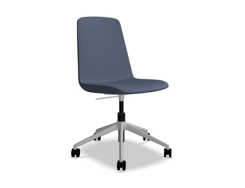 chair with height adjustment -  ULTI - upholstered seat; base - 5-star - aluminum, manual height adjustment; swivel seat - 360°