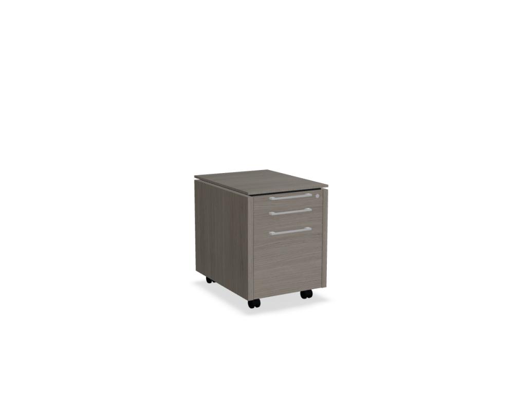 pedestal -  STATUS - stationary pedestal, 2 metal drawer + file drawer with a extraction 100%