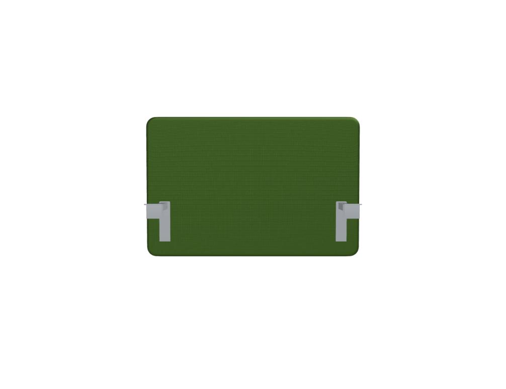 Paneele für Schiebeplattentische -  TWIN - Stoffpaneel für Einzelschreibtische  mit der Schiebeplatte; Dekor-Kunststoffleiste in grau